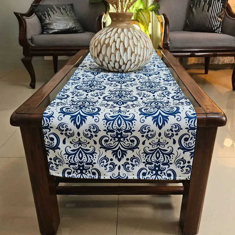 Heritage Motif Poly Canvas Table Runner media 1