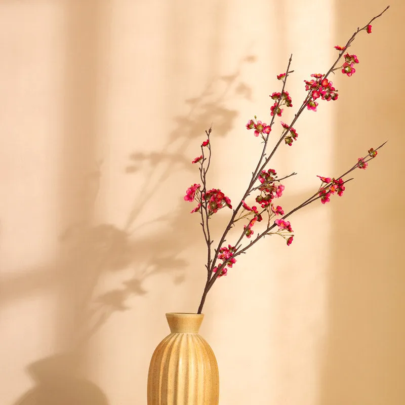 Artificial Realistic Cherry Blossom Stick - Dark Pink media 1
