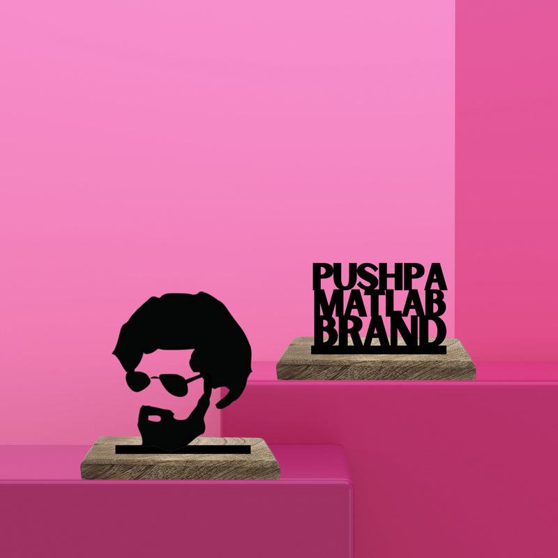 Pushpa Matlab Brand Typography Showpiece - Set Of Two