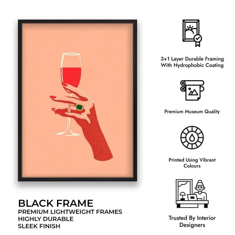 Roserin Canvas Wall Painting - Black Frame media 9