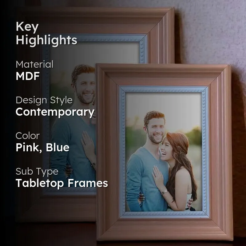 Wooden Whispers Table Photo Frame - Set Of Two media 2