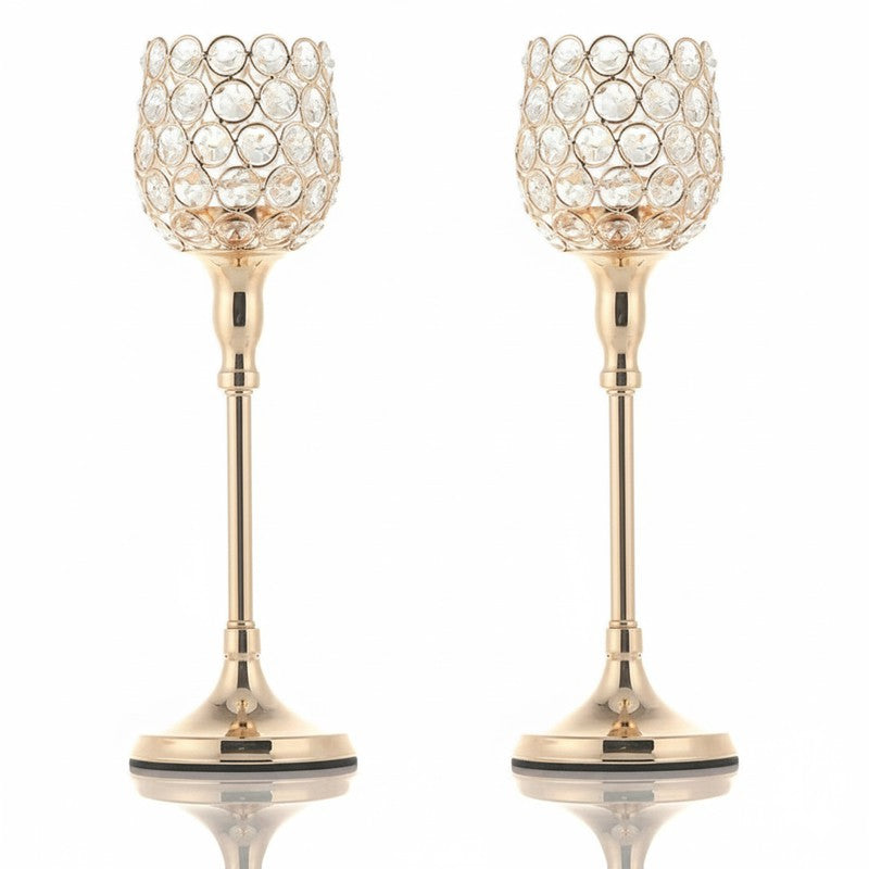 Its A Crystal Affair Tall Tealight Candle Holder - Set Of Two media 3