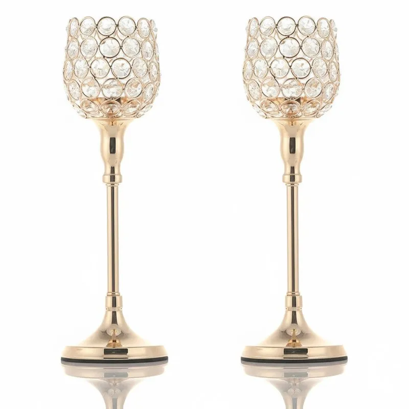 Its A Crystal Affair Tall Tealight Candle Holder - Set Of Two media 3