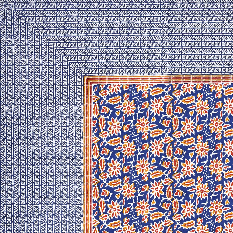 PlushRest Cotton Bedsheet (Blue) - 144 TC media 5
