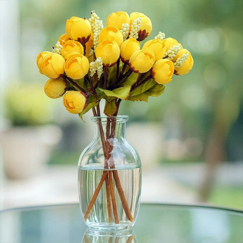 Faux Rose Floral Stick - Amber media 5