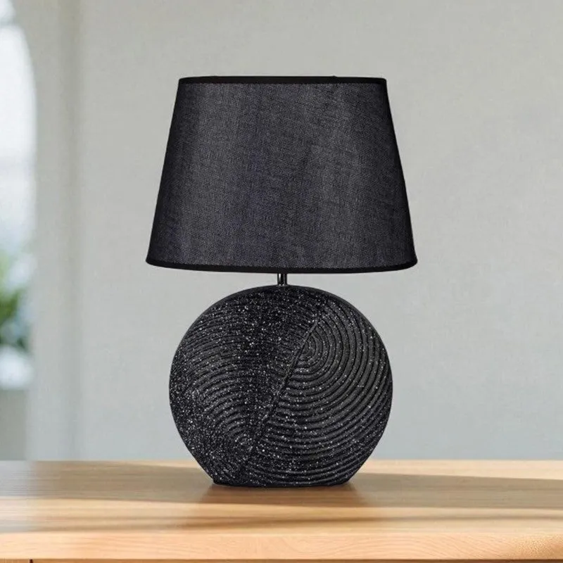 AarviDecor Arden Ceramic Table Lamp - Black media 5