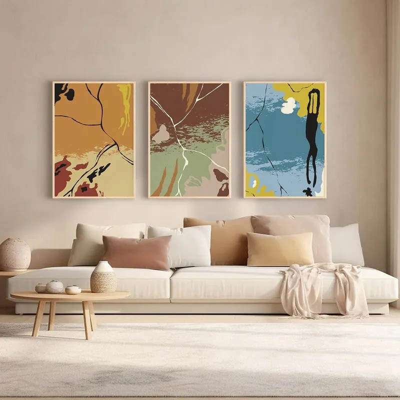 Dynamic Dreamscape Archival Paper Wall Art - Set Of Three media 1