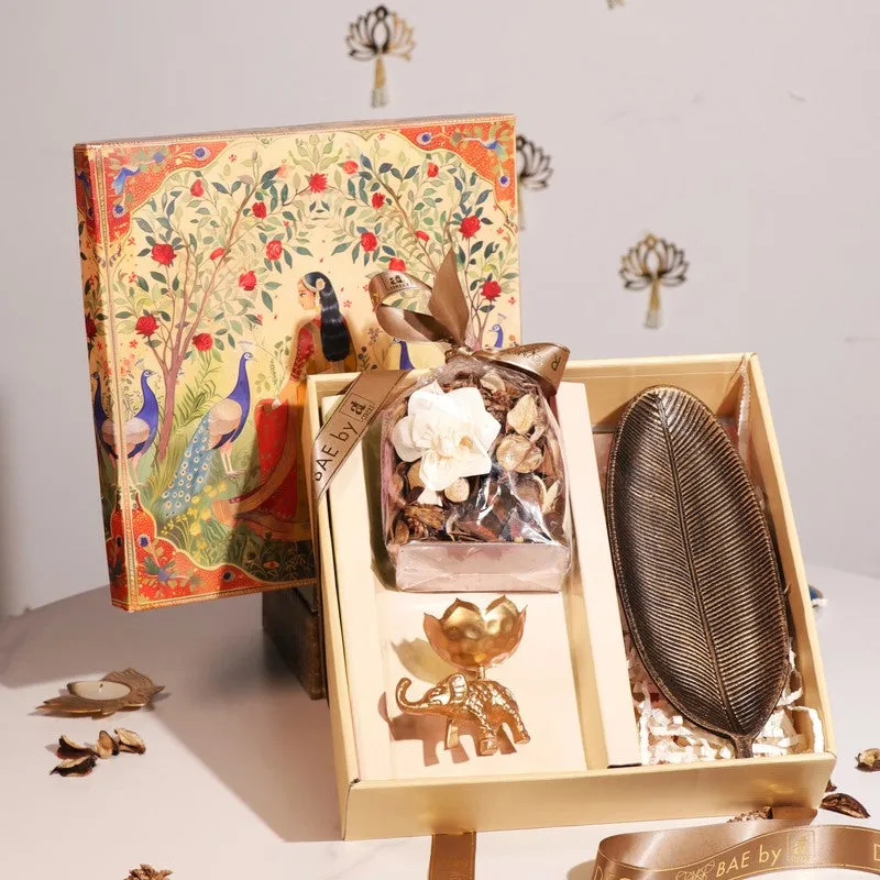 Elephant Bloom Diwali Hamper - Three Piece Set media 4