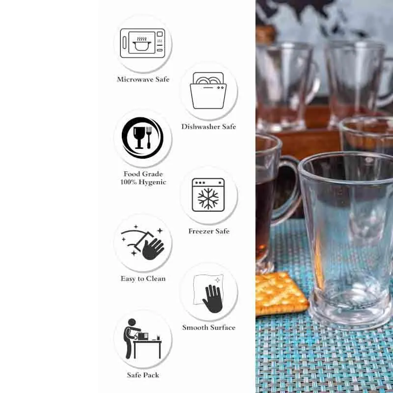 Revitalize Glass Tea Cup (180 mL Each) - Set of Six media 6