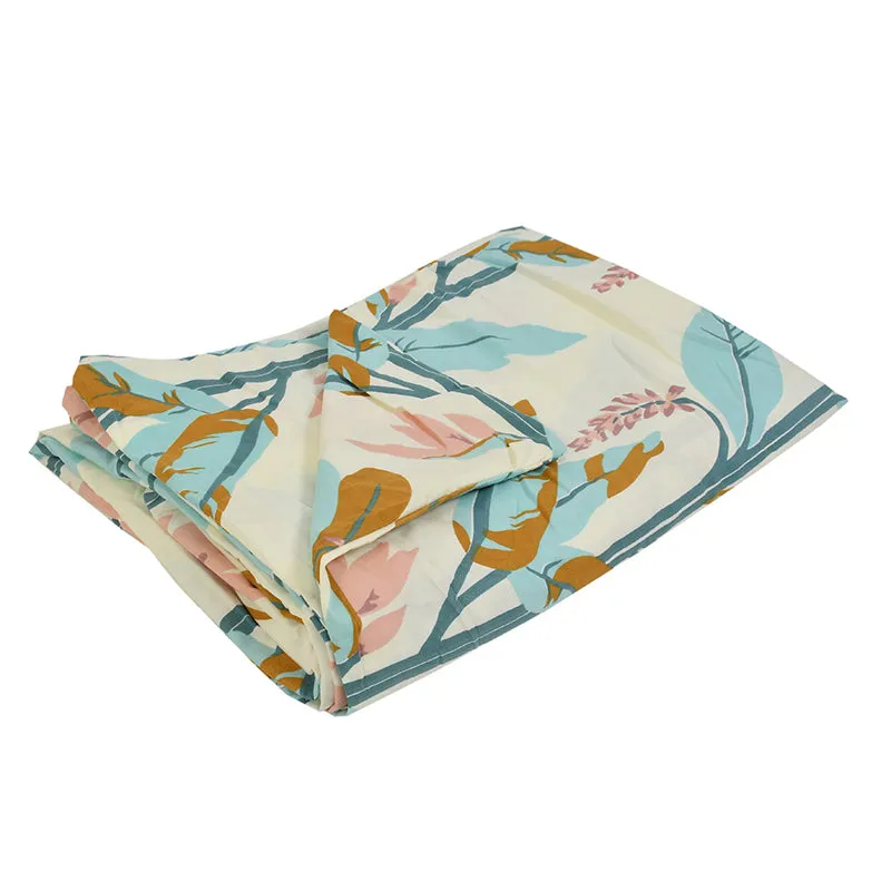 Whispering Fields Cotton Duvet Cover (Green & Brown) - 210 TC media 5