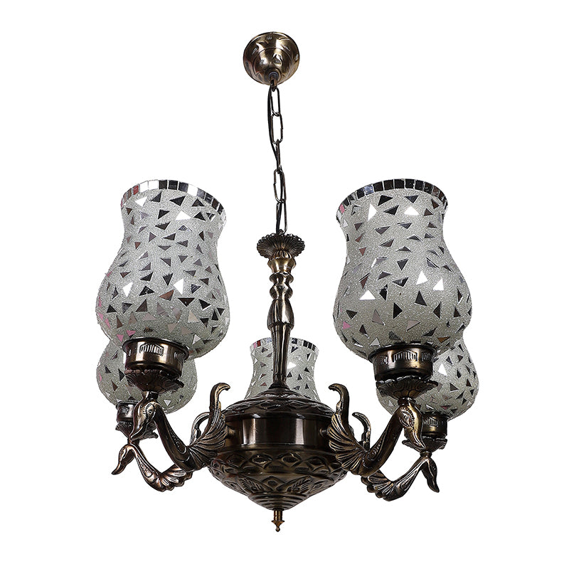 Asta Mayoora Mosaic Golden Antique Ceiling Lamp media 3
