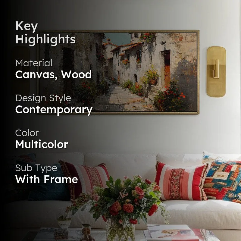Teal Tales Canvas Wall Painting With Frame media 2