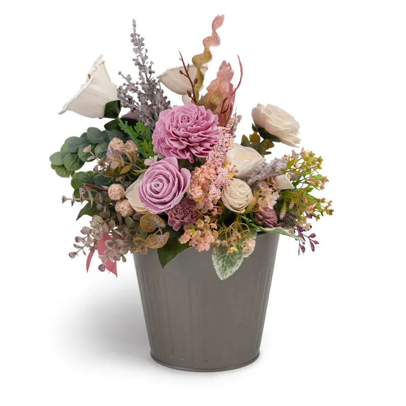Epto Solawood Floral Bunch In Metal Pot media 5