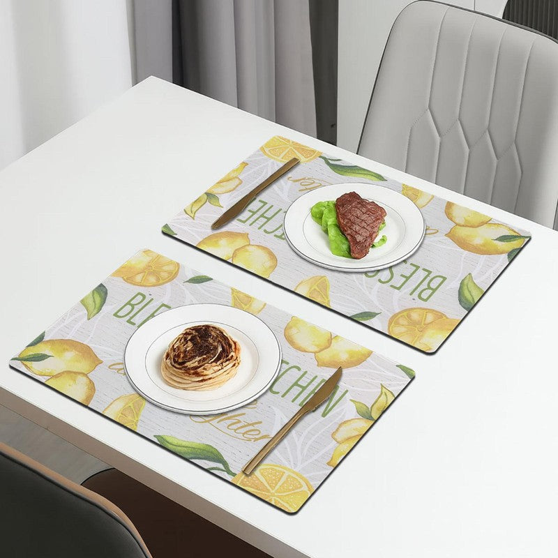Citrina Rectangle Rubber Table Mats - Set Of Two