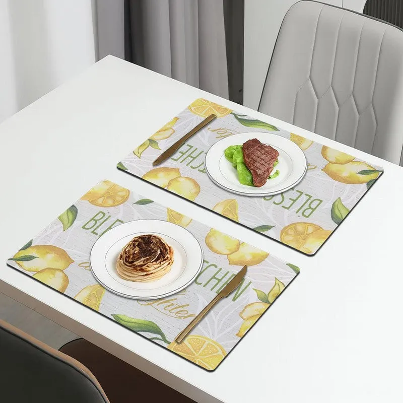 Citrina Rectangle Rubber Table Mats - Set Of Two media 1