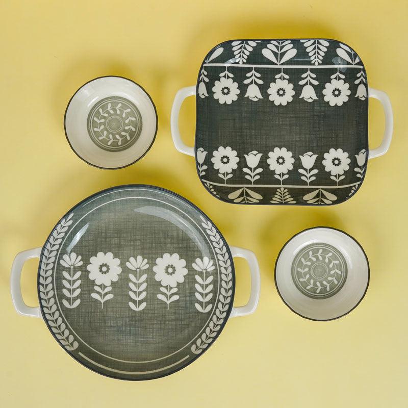 Rana Floral Porcelain Serving Set - Four Piece Set media 4