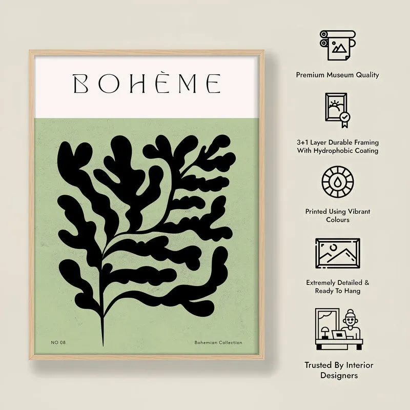 Verdant Muse Canvas Wall Painting With Brown Frame media 9