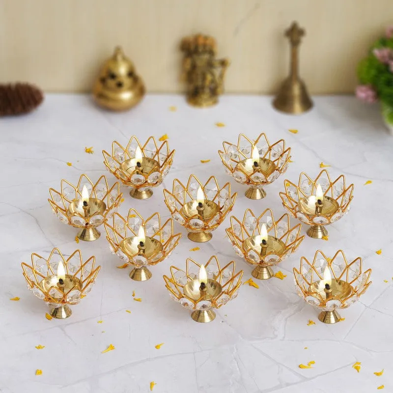 Celestial Crystal Diyas - Set of Ten media 3
