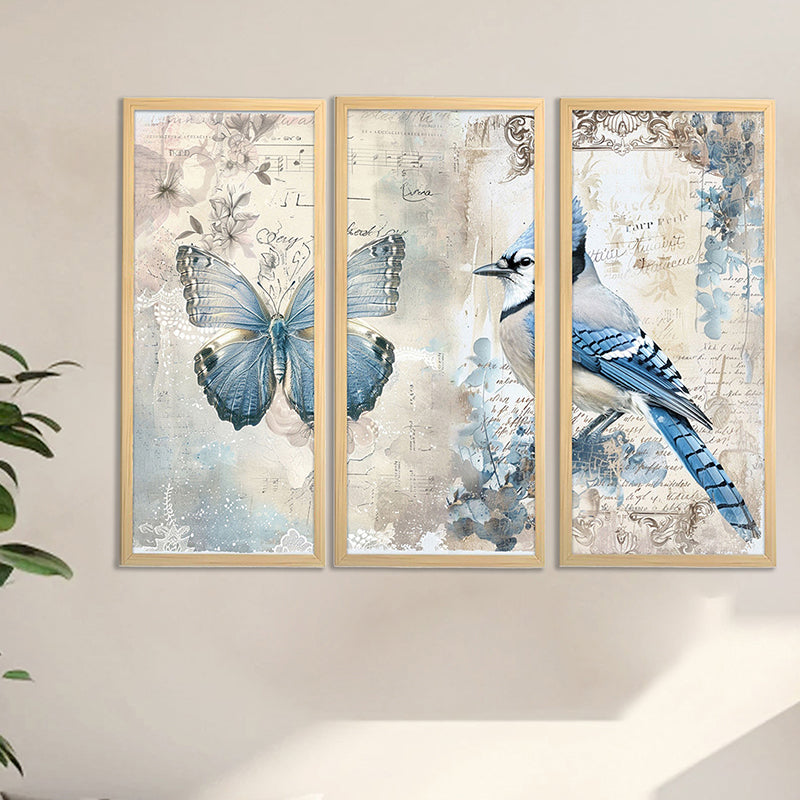 Whimsy Of Blues Wall Art - Set Of Three media 5