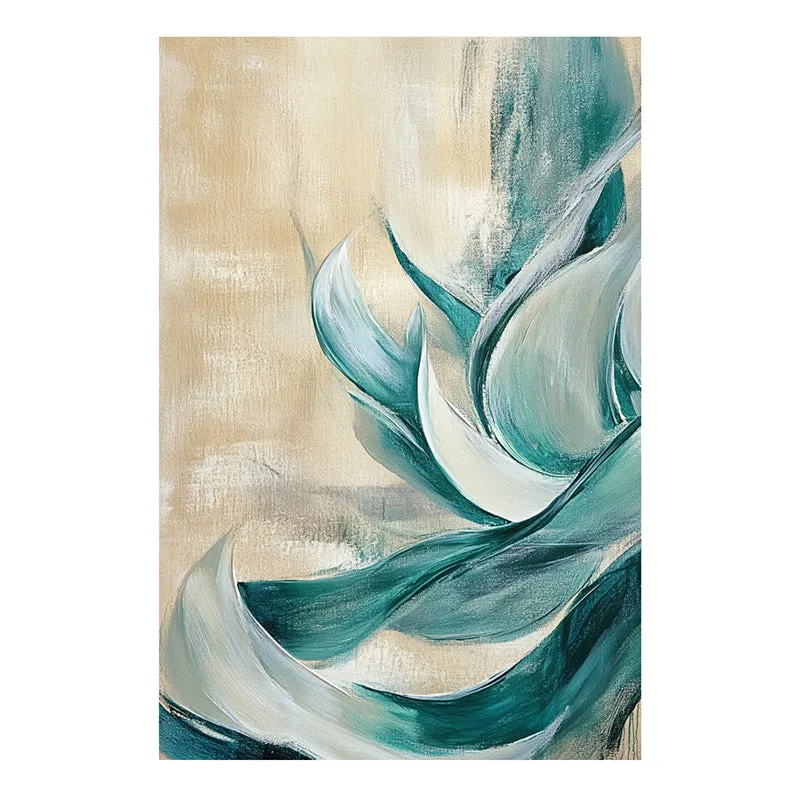 Curves Of Blue Wall Painting - Set Of Two media 3