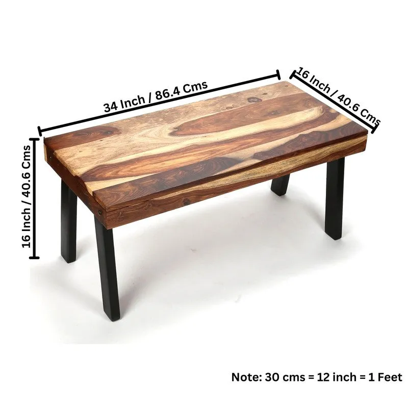 Xexon Sheesham Wooden Center Table - Brown,Black media 10
