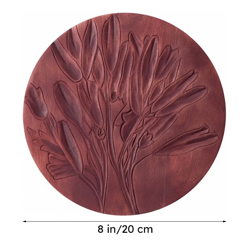 Etched Elegance Wooden Wall Plates - Set Of Eight media 11