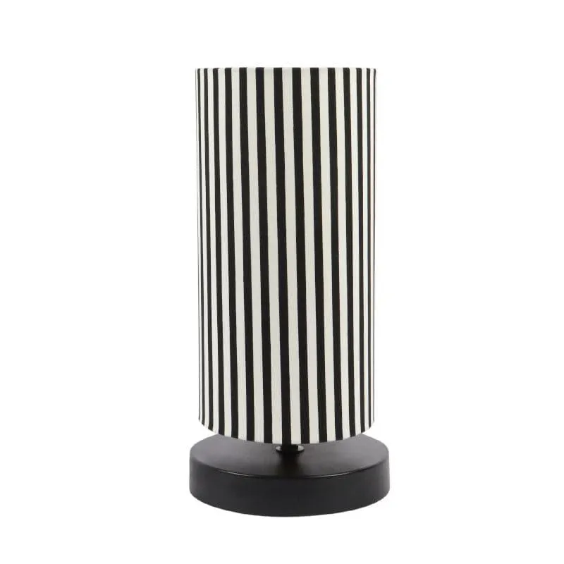Zebro Torine Fabric Table Lamp - Black,White media 4