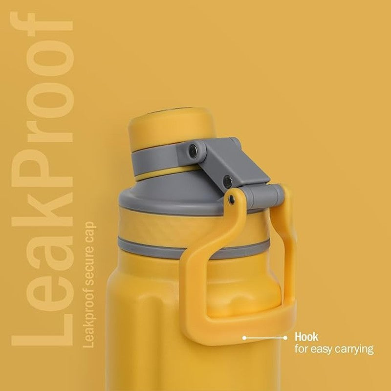 Aqua Alchemy Hot & Cold Thermos Water Bottle (Yellow) - 850 mL media 7