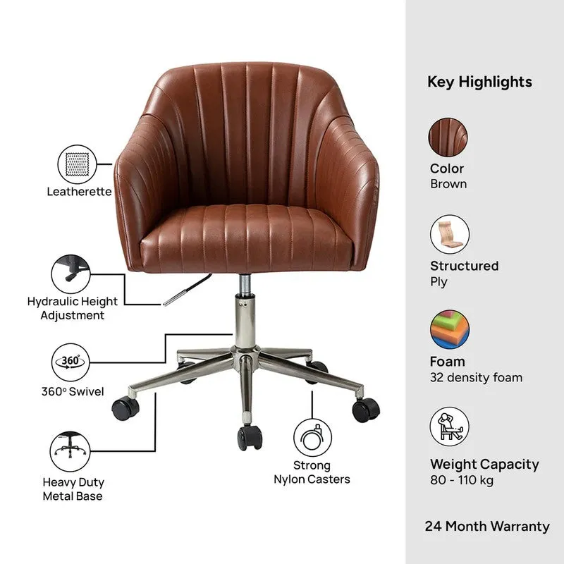 Luxsit Metal Office Chair - Brown media 6