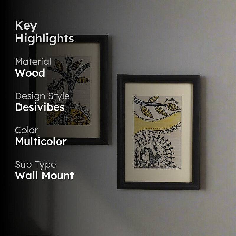 Chandreya Warli Wooden Wall Art media 2