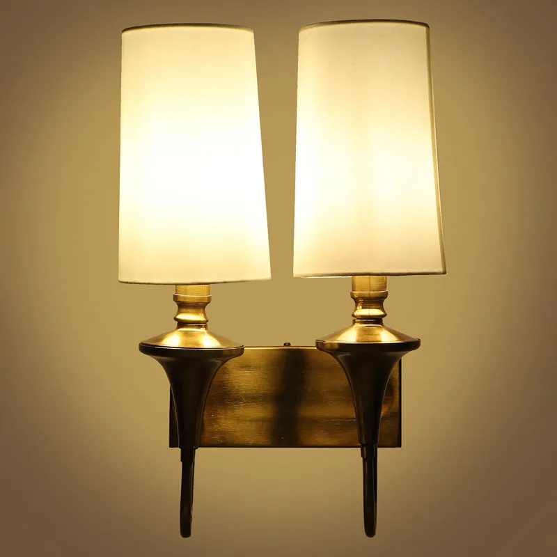 Linera Cotton Wall Lamp With Iron Base media 7