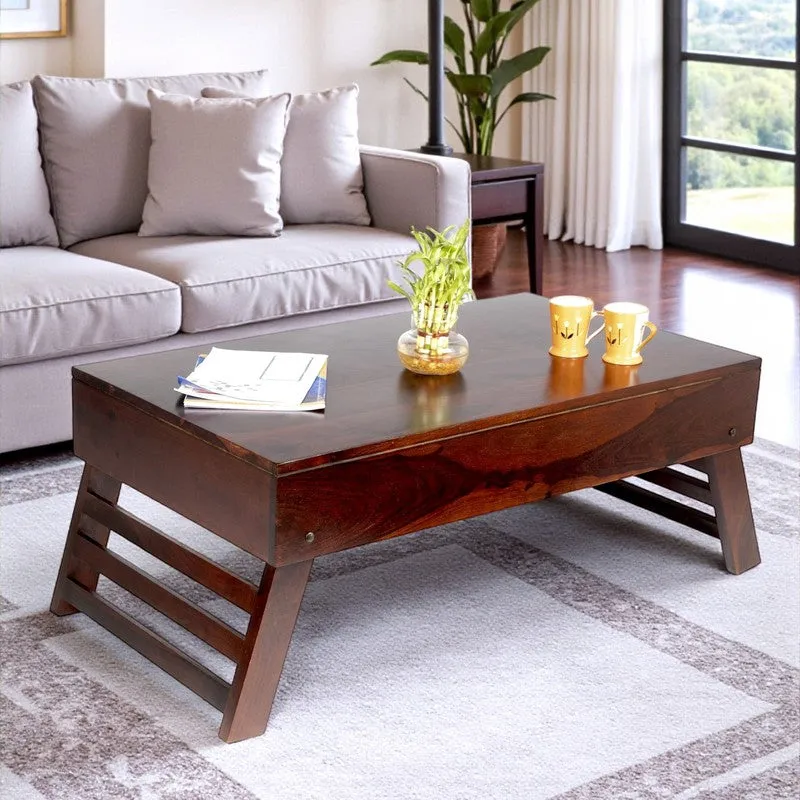 Arvion Sheesham Wooden Center Table - Brown media 1