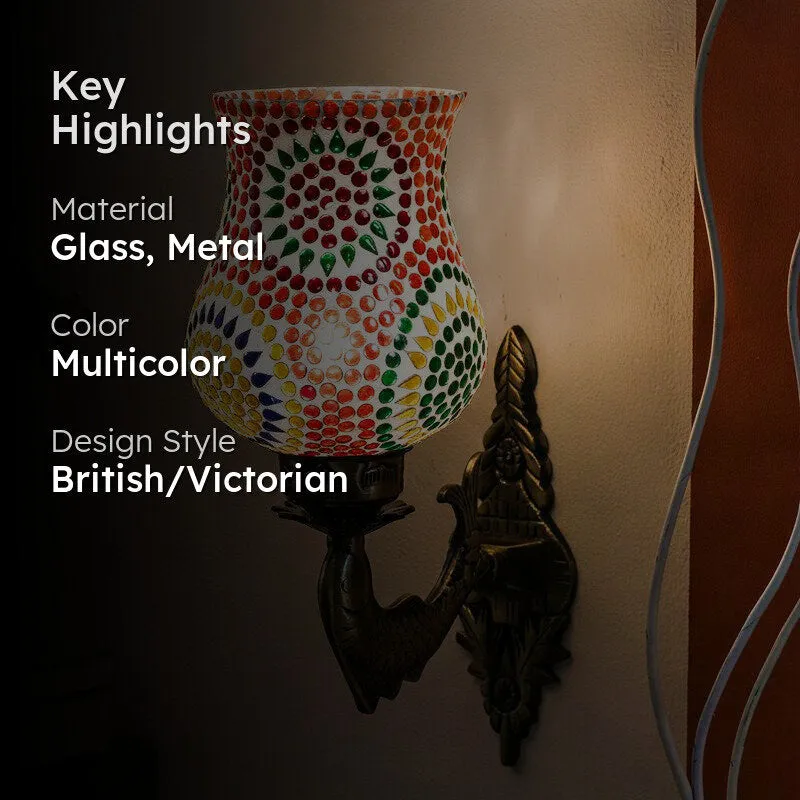 Riva Ziada Mosaic Glass & Metal Wall Lamp media 2