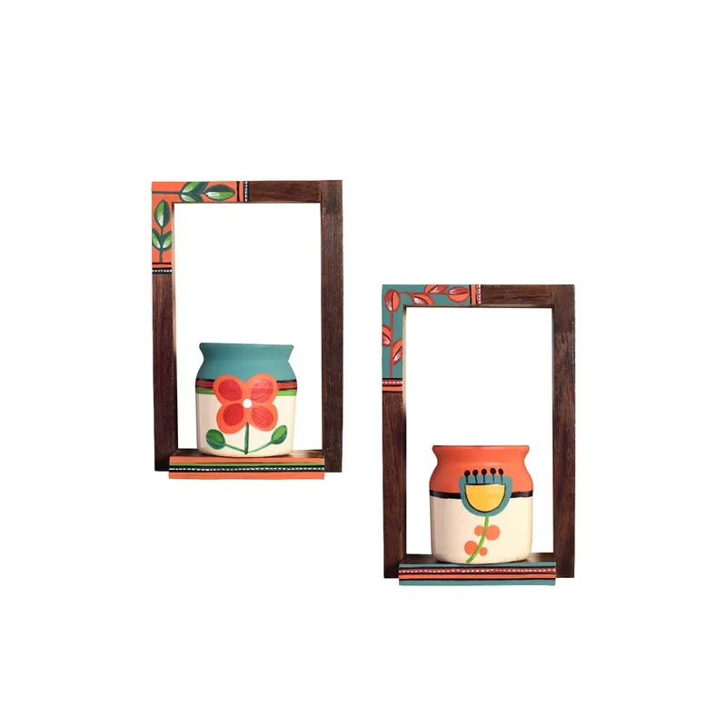 Kriti Ethnik Ceremic & Wood Wall Accent - Four Piece Set media 10