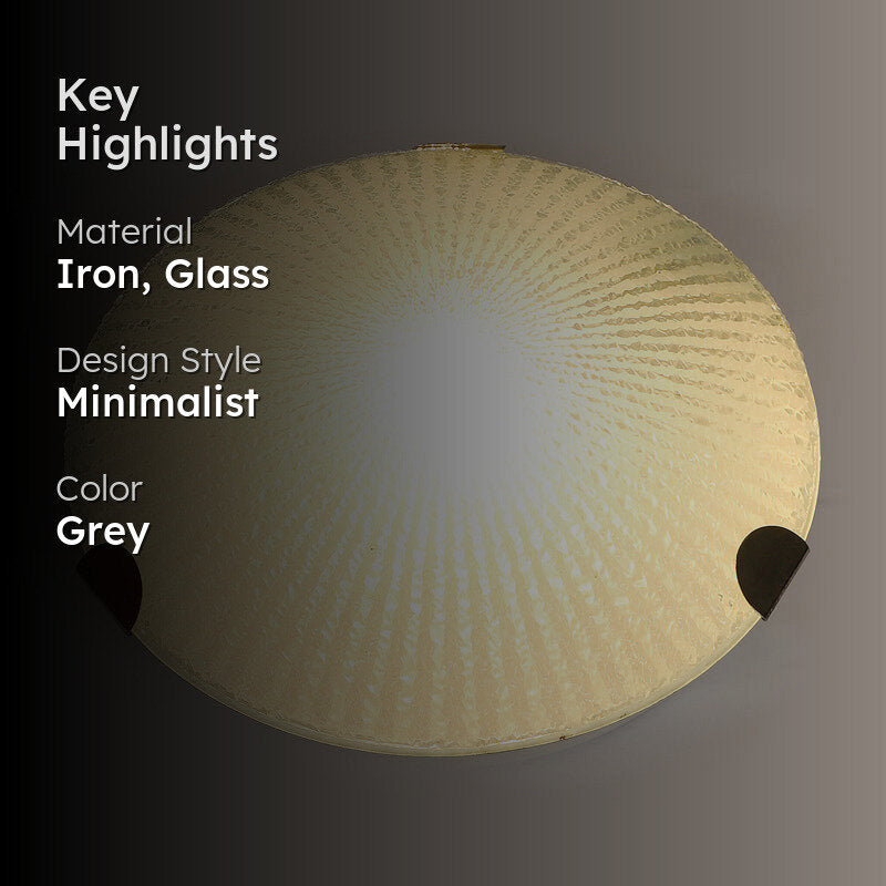 Saleira Glass & Iron Ceiling Lamp - Grey media 2