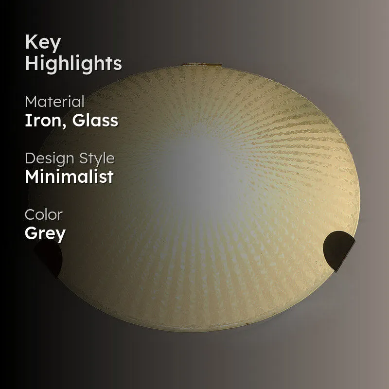 Saleira Glass & Iron Ceiling Lamp - Grey media 2