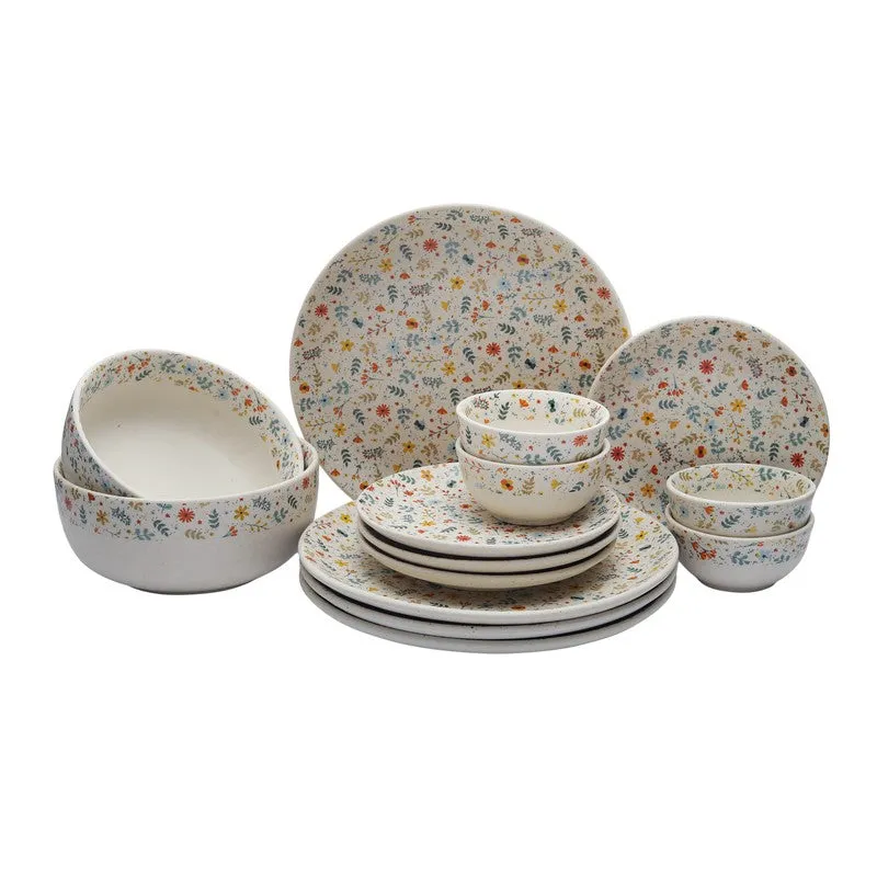 Florona Stoneware Dinner Set - 14 Piece Set media 3