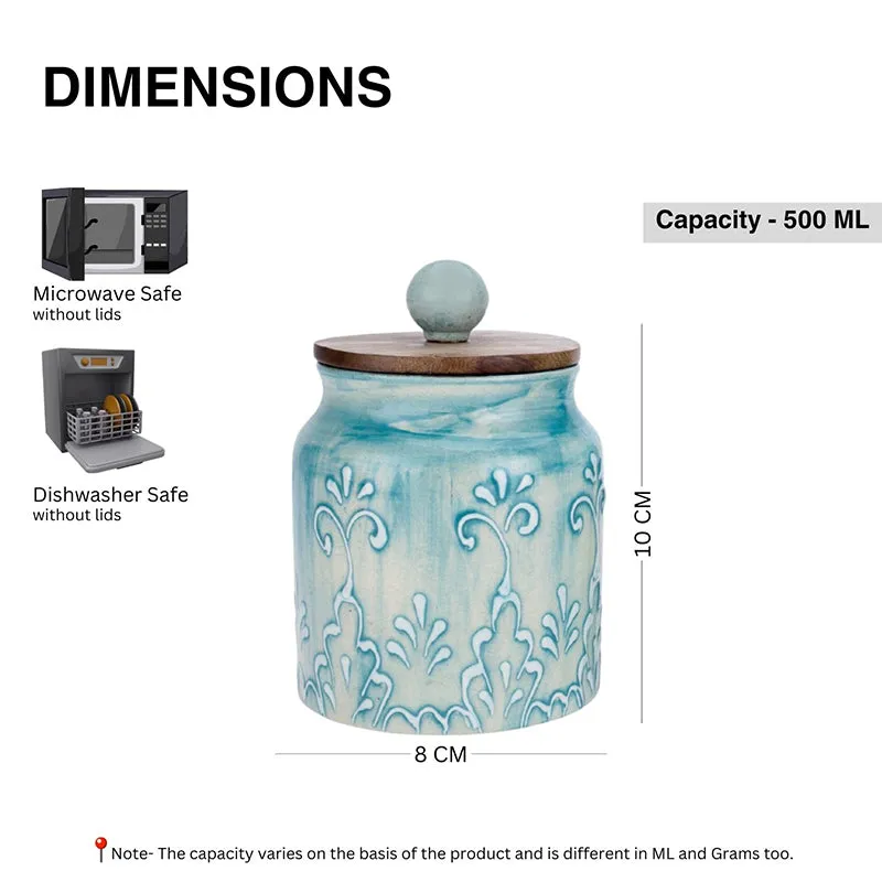 Madera Ceramic Jar (500 mL Each) - Set Of Two media 7