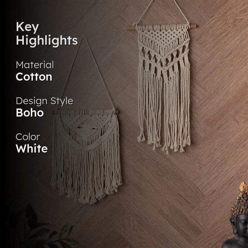 Hedy Macrame Wall Accent - Set Of Two media 2