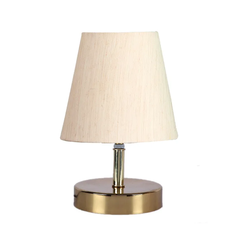 Alba Fabric Table Lamp - White,Gold media 3
