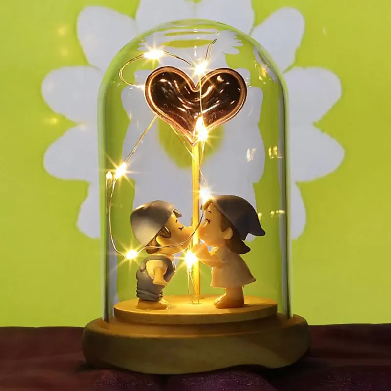 Love Bubble Glass LED Light Showpiece media 1