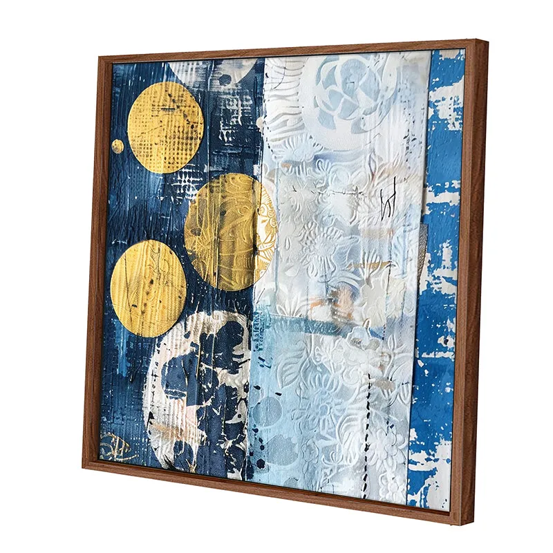 Moons Of Night Wall Art With Frame - Brown media 2