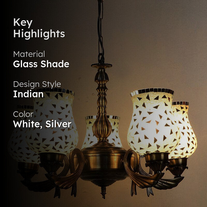 Asta Vistara Mosaic Golden Antique Ceiling Lamp image 2