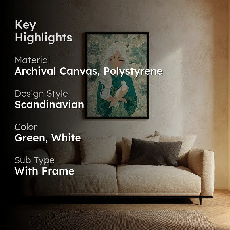 Florwyn Canvas Wall Painting - Black Frame media 2