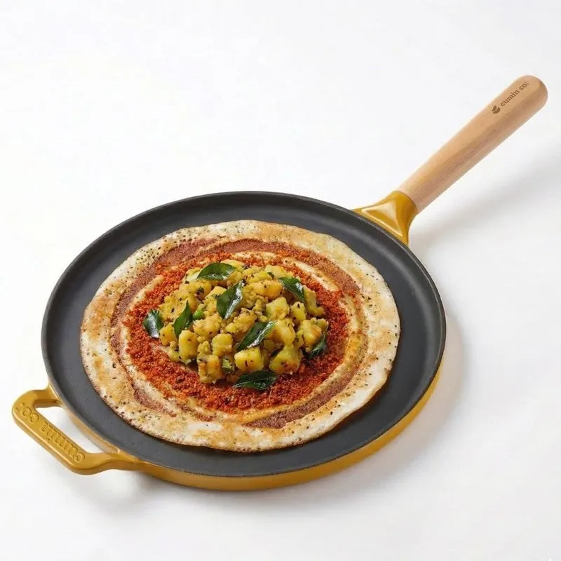 Cumin Co Enamel Cast Iron Dosa Tawa - 28 cm media 3