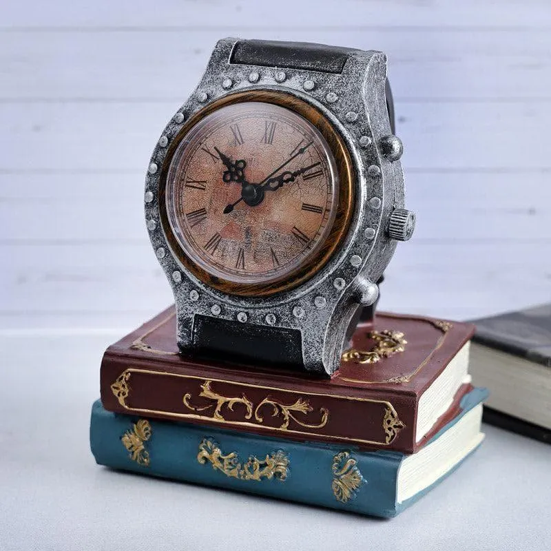 Retro Bookstack Clock - Silver media 3