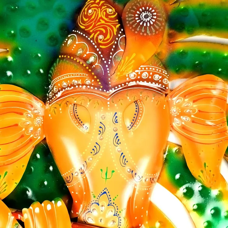 Ganesha Leaf Iron Wall Accents media 7