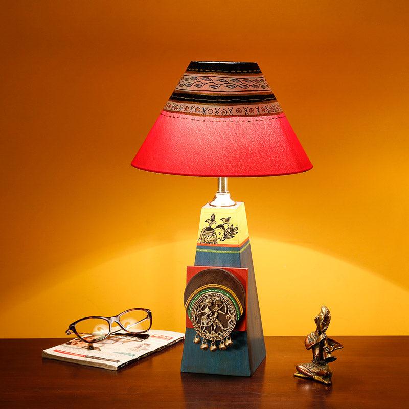 Yumi Wooden Table Lamp - Multicolor