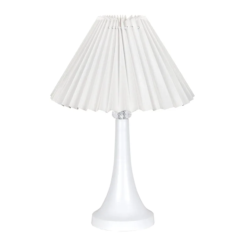 Aneiro French Pleat Metal Table Lamp - White media 3