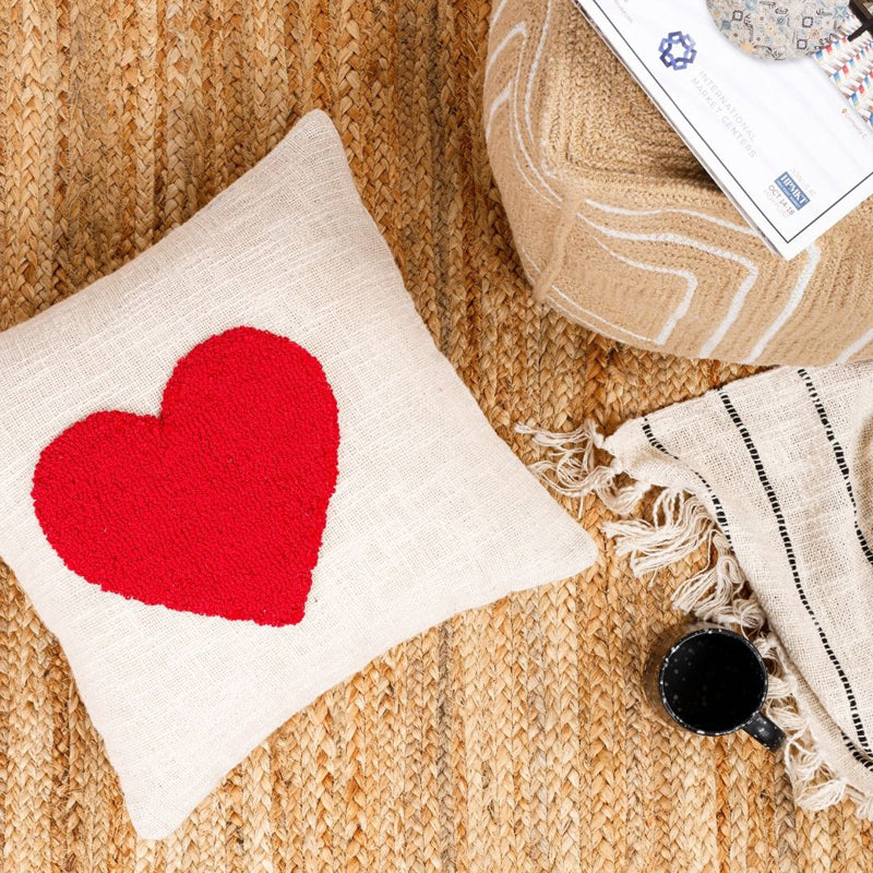 Crimson Heart Tufted Cushion Cover Set - Set Of Two media 5